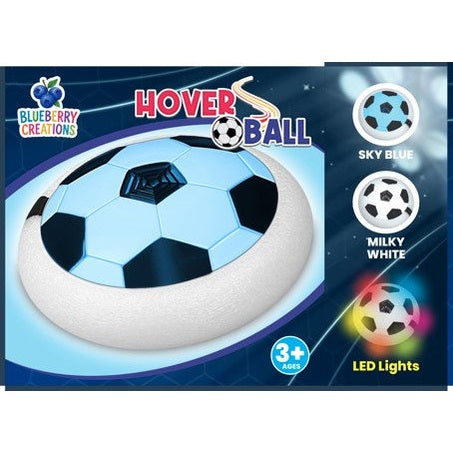 Hover soccer ball toy on packaging.